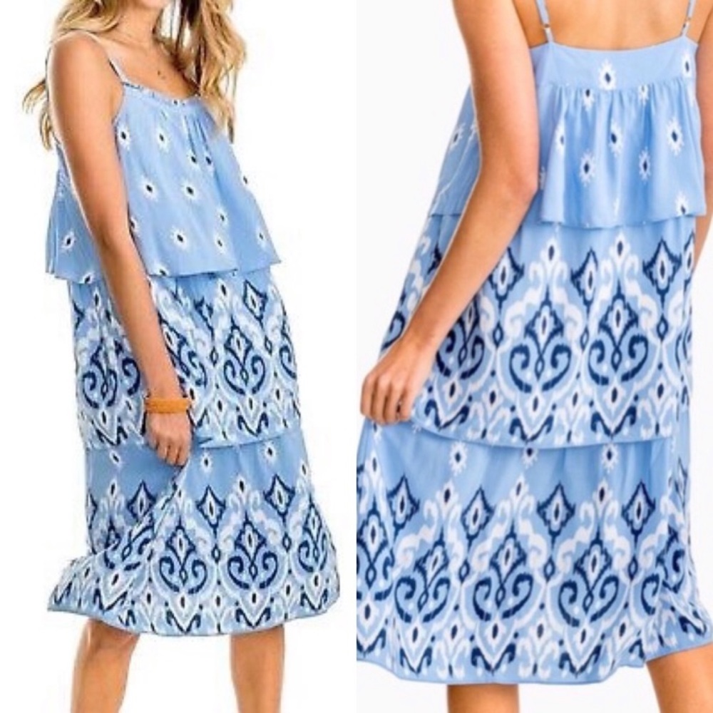 Southern Tide Small Rayelle Tiered Midi Dress